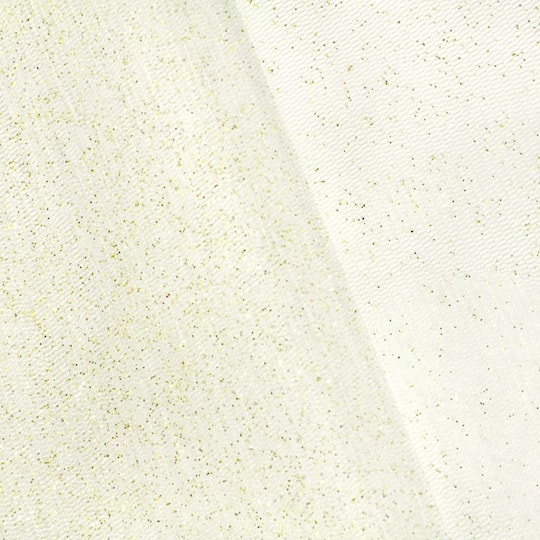 Ivory/Gold Glitter Tulle